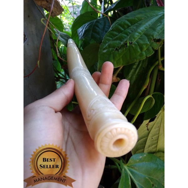 ONCE PIPE REPLIKA GADING UKIR TULANG SAPI 27CM