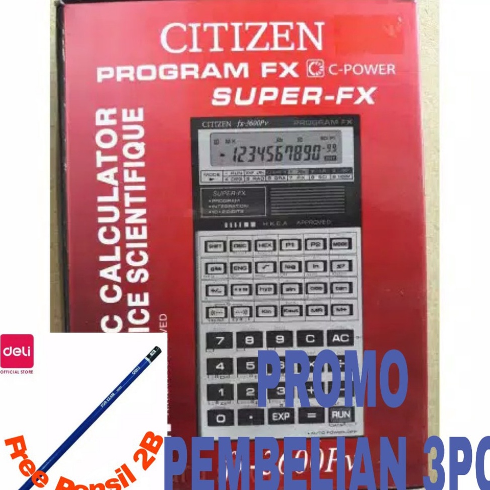 

Best Kalkulator Citizen FX-3600Pv Plus ct 3600 NLH