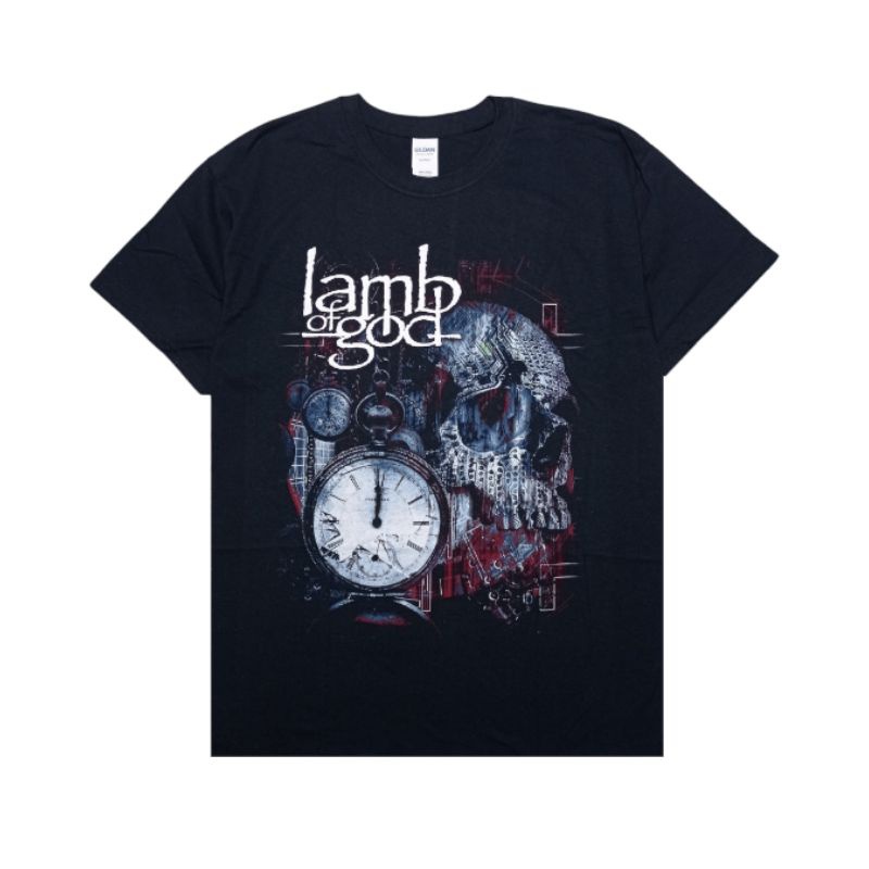 KAOS BAND ORIGINAL LAMB OF GOD - CIRCUITRY SKULL RECOLOUR OFFICIAL MUSIC MERCHANDISE ROCKOFF T-SHIRT