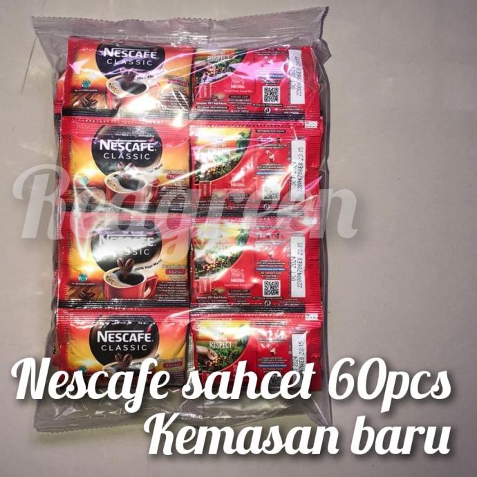 

}}}}}}] Kopi Nescafe Classic Sachet 2gram 1 pack isi 60 renceng 60pcs 60sachet