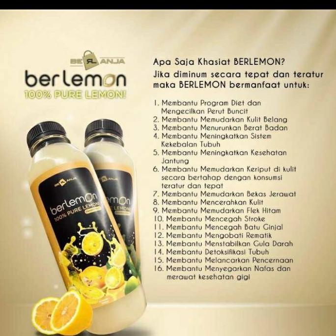 

:<:<:<:<] BErlemon 500 ML Minuman 100% Sari Lemon Murni Aman Halal Sehat Segar