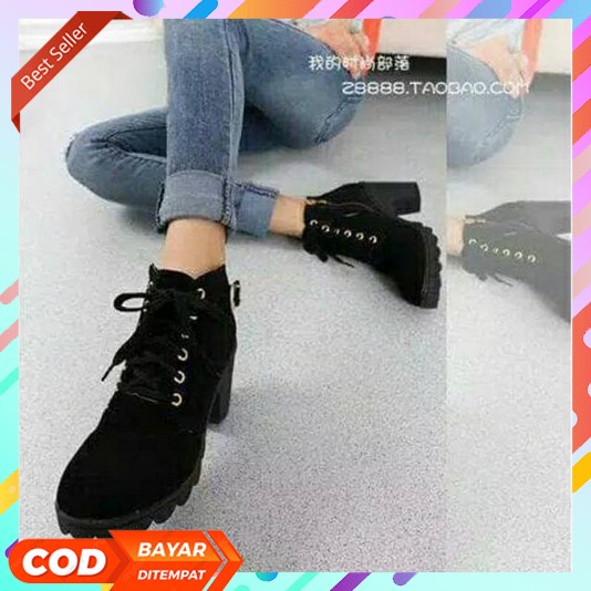 Sepatu Boots Wanita Korean Style Terbaru 2023 Sepatu Bot Sendal Heels Kondangan Docmart Pita Loafers
