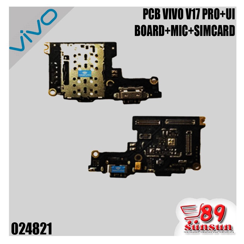 PCB VIVO V17 PRO+UI BOARD+MIC+SIMCARD