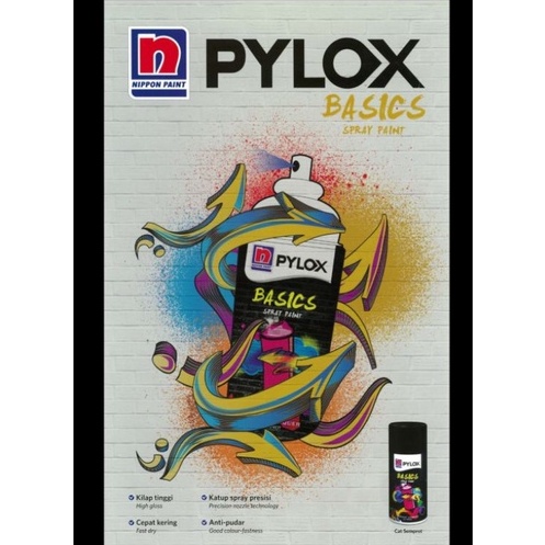 

➘Ready Stock✰ SETHL Cat Pylox Pilox Basics 300cc Cat Semprot Spray Nippon Paint H50 ➼Murah