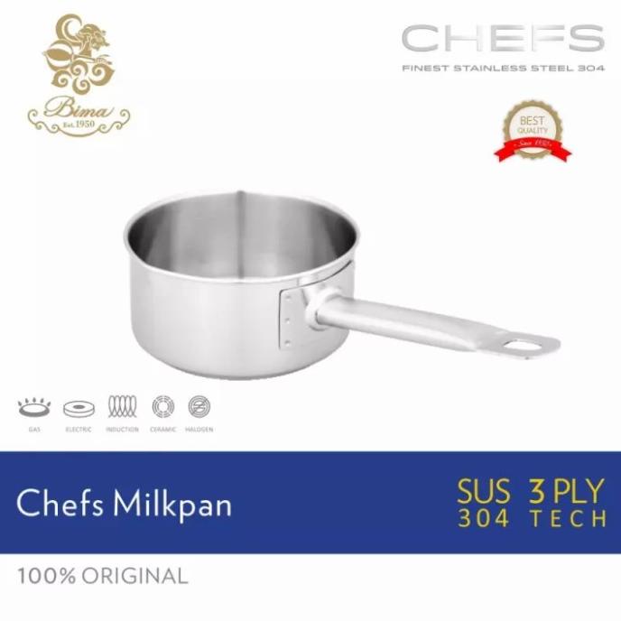 Milk Pan Bima Stainless 14cm Panci Susu Sauce Pan Mpasi SUS 304 BP814