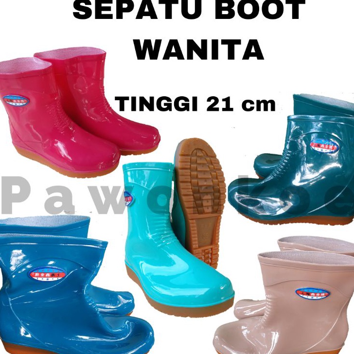 Serba Murah✼ KDVY9 [BERGARANSI] SEPATU BOOT WANITA ANTI AIR PENDEK 21cm SEPATU SAWAH BOT SAWAH MANCI