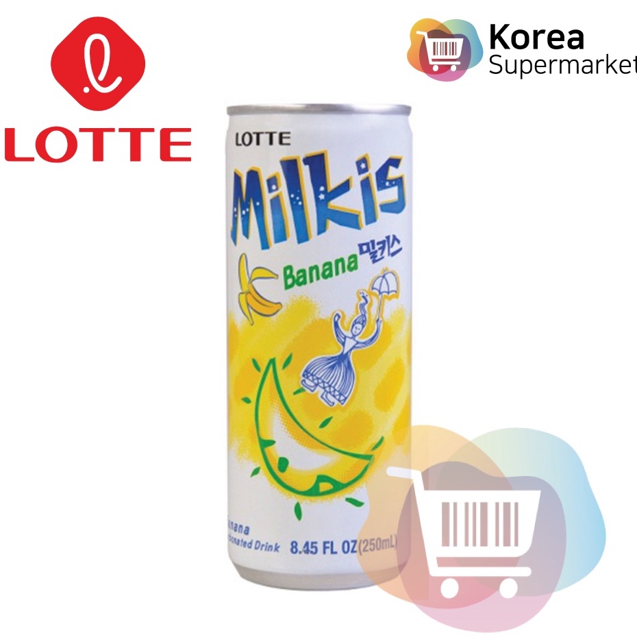 

Mau Lotte Milkis Banana 250ml/Susu Soda Rasa Pisang