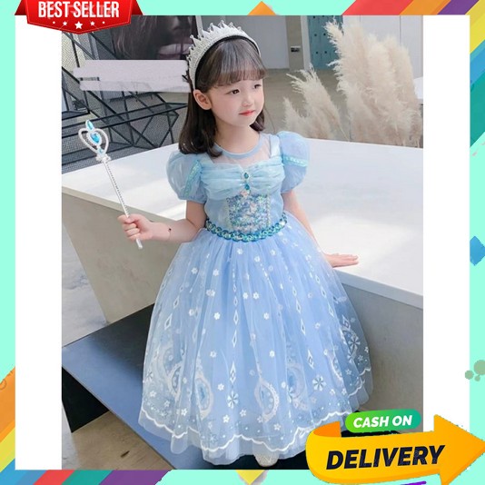 Dress Anak Perempuan 3 4 Tahun 2 5 6 1 7 8 Cewek Umur 9 12 Thn  Tunik Tanggung Rok Ulangtahun Putri 