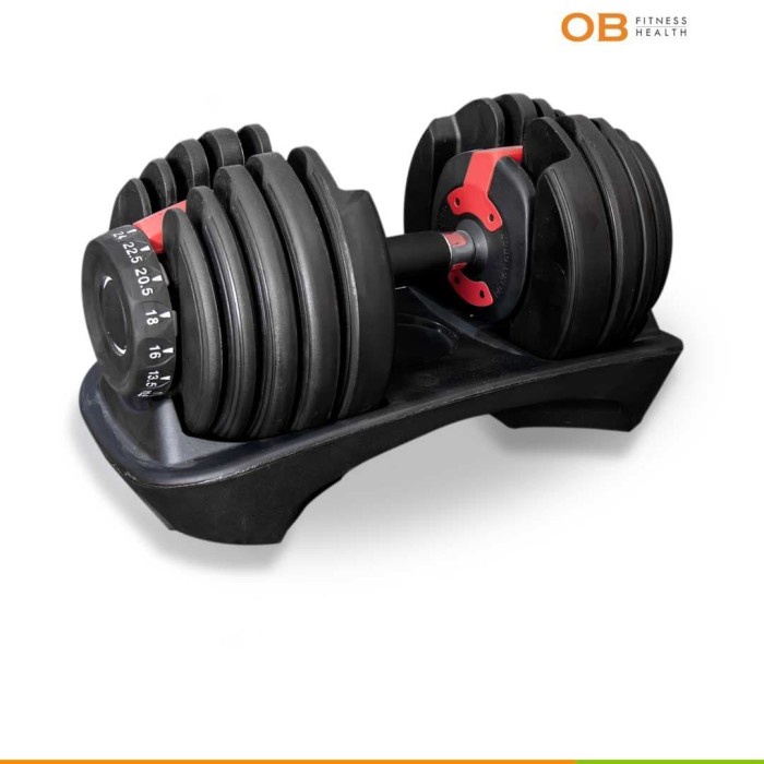 Best Seller Adjustable Dumbell 24 Kg Ob Fit Untuk Gym Fitness
