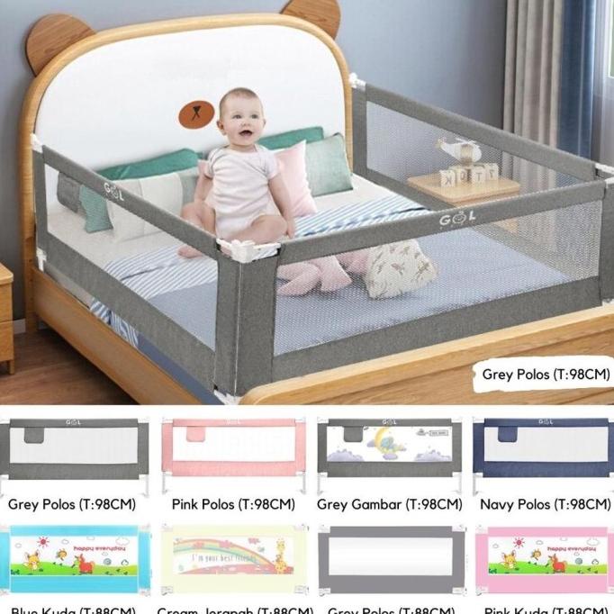 GOL Baby Safety Bed Guard Baby Bedrail Bed Rail Fence Pagar Pengaman