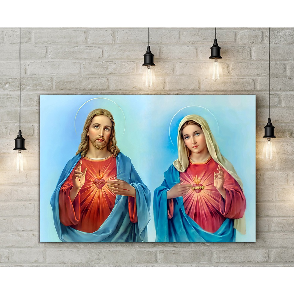 

Paling Dicari.. lukisan cetak hati kudus yesus dan maria 40x60cm rangka spanram & MDF RZD