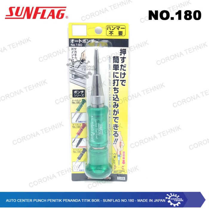 Terlaris Auto Center Punch Penitik Penanda Titik Bor - Sunflag No.180 - Japan