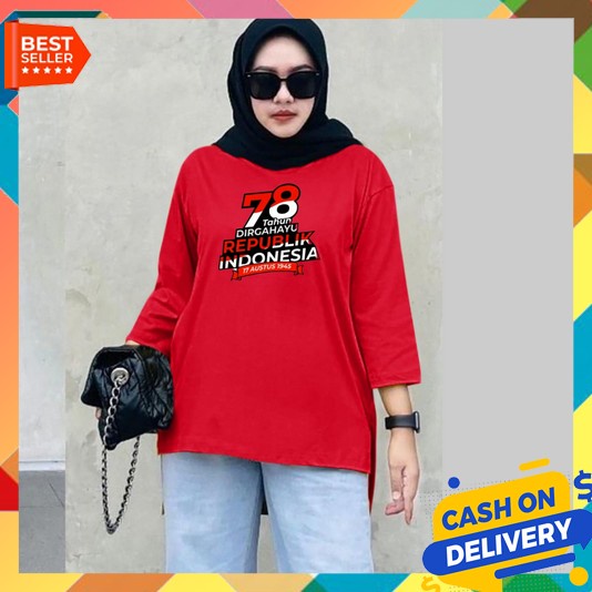 Kaos Hut Ri Ke 78 Dewasa 2023 Anak Lengan Panjang 17Agustus Pendek Jumbo Shirt 17An Tshirts Kemerdek