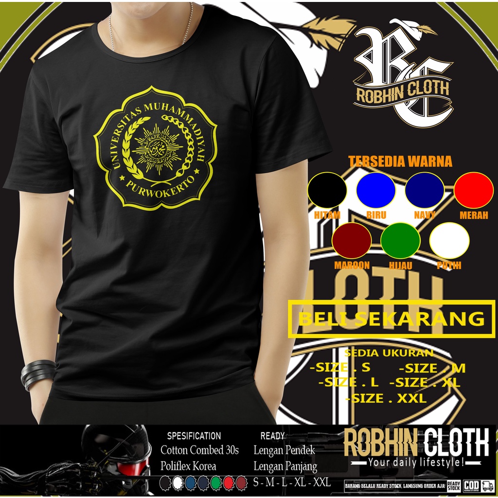 Kaos Kampus Universitas Muhammadiyah Purwokerto Logo Baju Distro