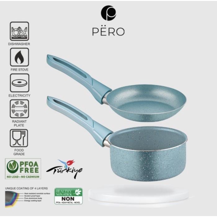 Pero Sauce Pan And Frypan 18Cm Set Of Duo