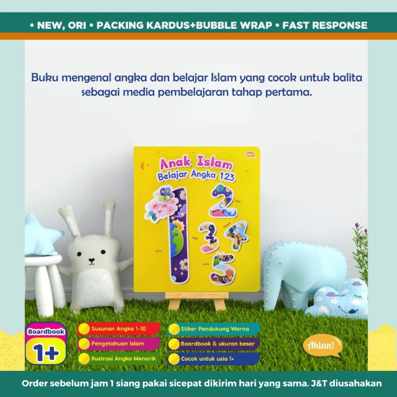 Boardbook Anak Islam Belajar Angka Ahlan Boardbook Angka Islami