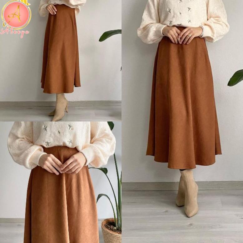 Best - ALEEYA Rok Suede Panjang / Adisthi Maxi Skirt Suede (2118) 