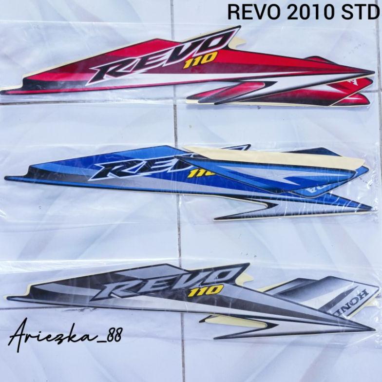 Populer Striping Revo 2010 Velg Ruji Std | Stiker Bodi Motor Revo110 Lama Sparepart Motor