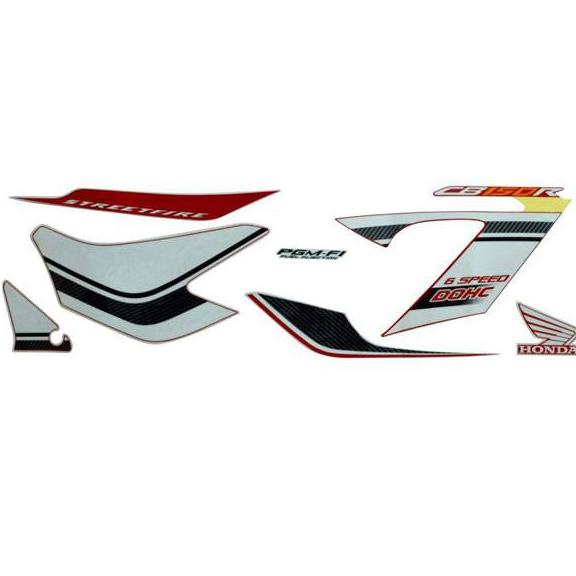 Terbaik Sticker Body Kanan Merah Putih New Cb150R Streetfire Aksesoris Motor