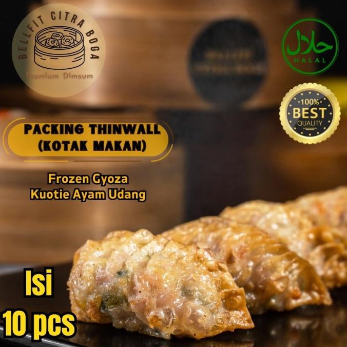 

New Frozen Gyoza Kuotie Ayam Udang Halal 10 Pcs