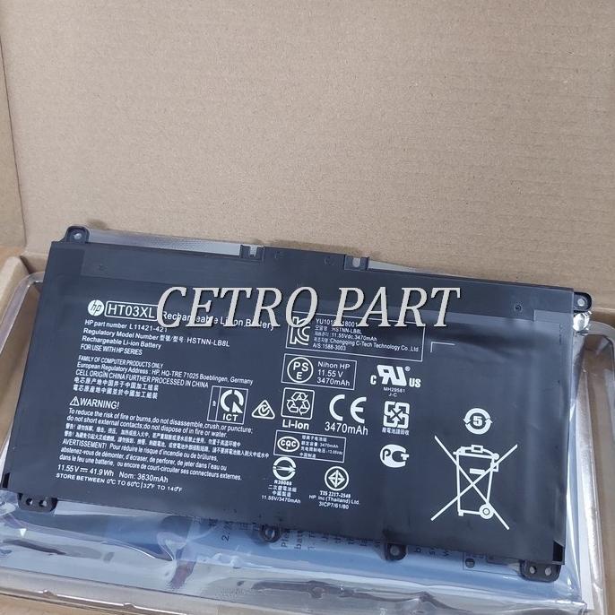 Baterai HP 14s-cf2017TU 14s-cf1046TU 14s-cf1047TU 14s-cf2018TU HT03XL