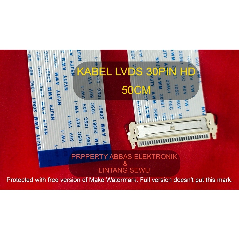 Kualitas Terjamin KABEL LVDS 30PIN LCD PANEL LVDS 30 PIN 50CM 50 CM 528➣