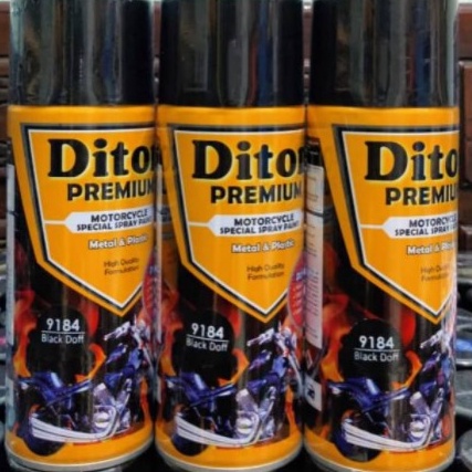 Rekomendasi.. Cat motor diton premium 9184 black doff hitam doff