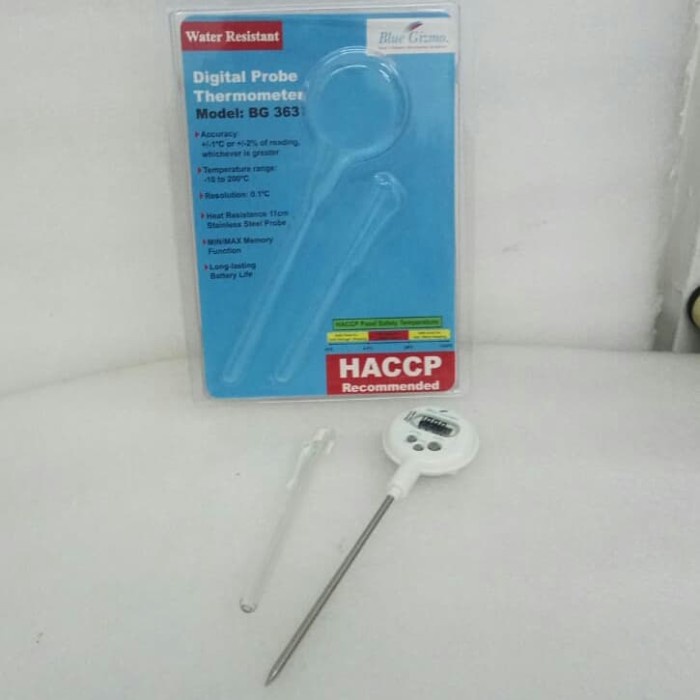 FLASH SALE DIGITAL PROBE THERMOMETER BLUEGIZMO BG363 WATER RESISTANT TERBARU