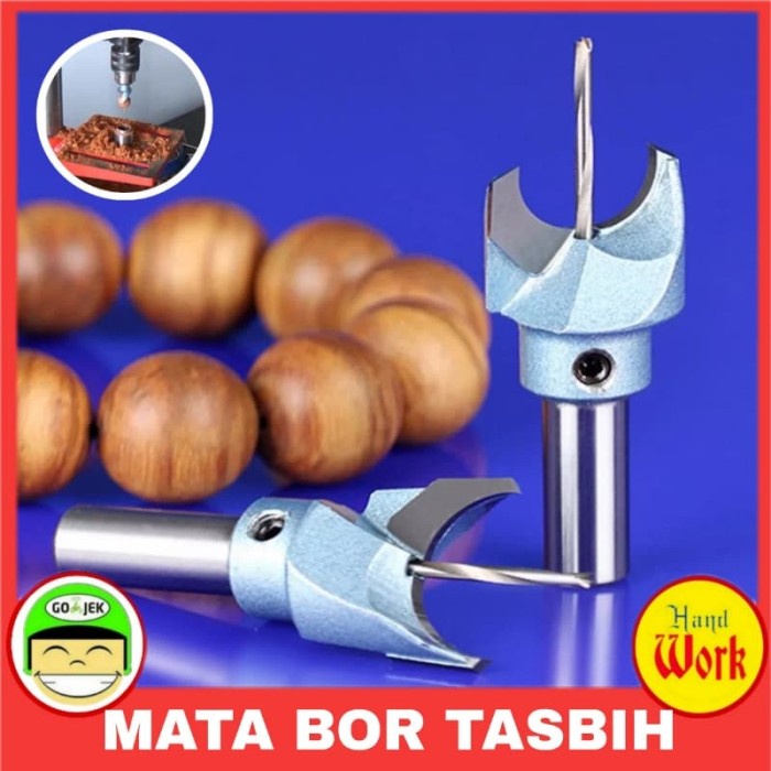 Terlaris Mata Bor Pembuat Tasbih 10 Mm X 12 Mm Manik-Manik Bola Alat Bor Solid