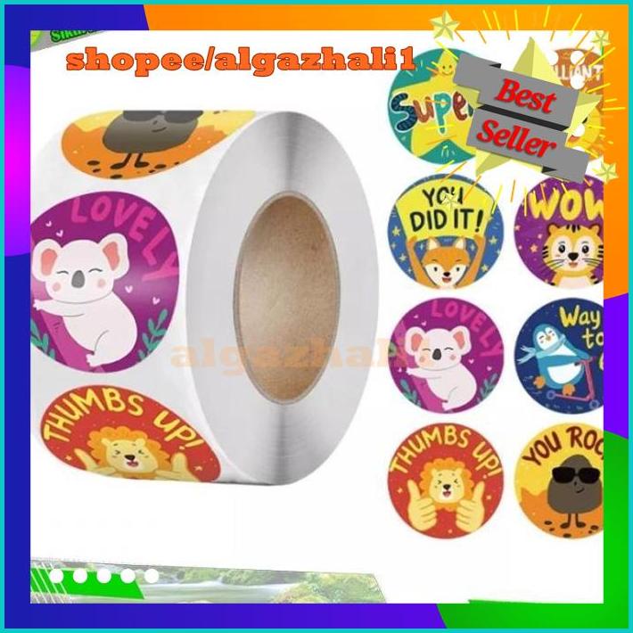 

ISI 500 PCS STIKER REWARD BULAT 1 ROLL LABEL STICKER MOTIVASI ANAK KID GRATIS ONGKIR!!