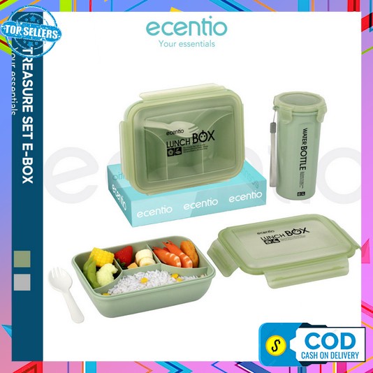 Kotak Makan Lunch Box 1 Set Lengkap Murah Anak Wadah Nasi Sekolah Sd Tuperwar Mini Gratis Tas Botol 