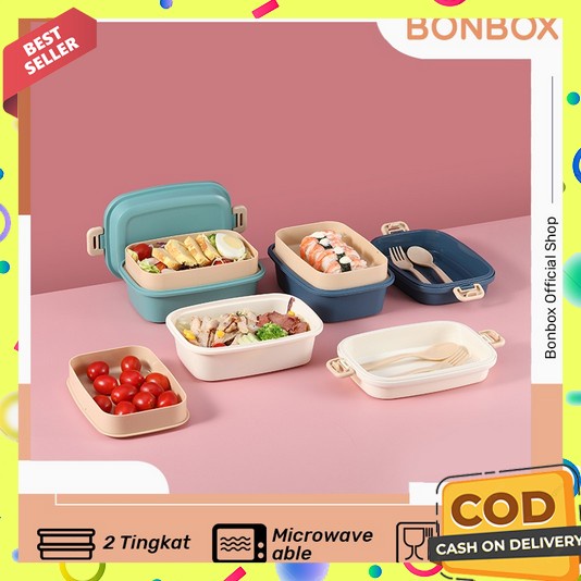 Kotak Makan Lunch Box 1 Set Lengkap Murah Anak Bekel Suami Kerja 1Set Tempatmakan Jumbo Laki Lunchbo