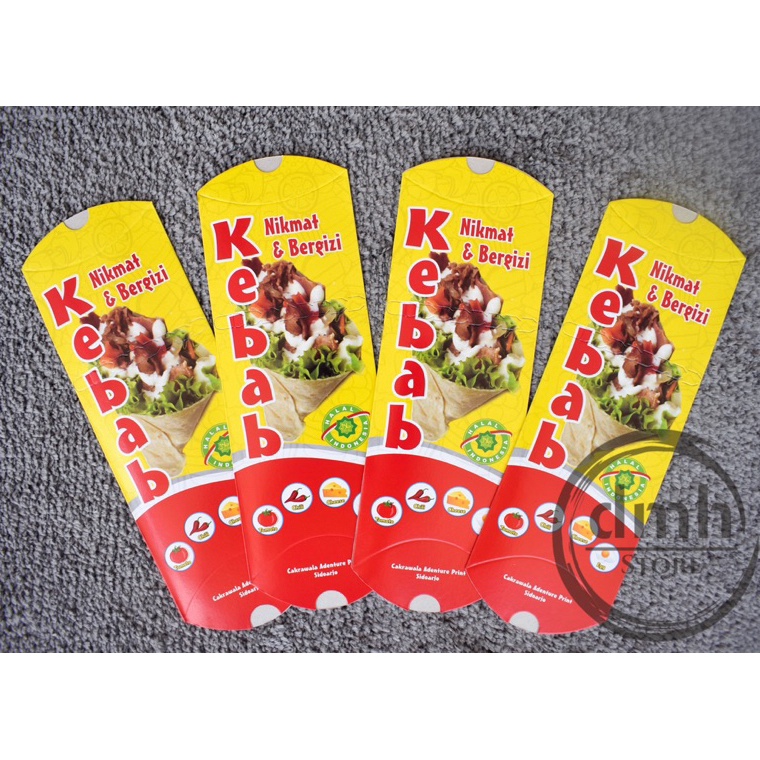 

HT0SZ Kemasan Kebab Besar Murah Tebal Sobekan Bungkus Kebab Dus Kebab (Isi 50 pcs) jvsmg