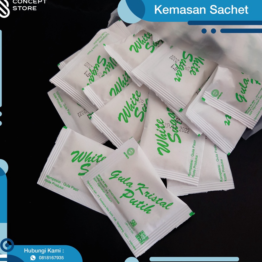 

Serba Murah Gula Pasir Putih Kemasan Sachet Higienis 125pcs TERMURAH Super Promo