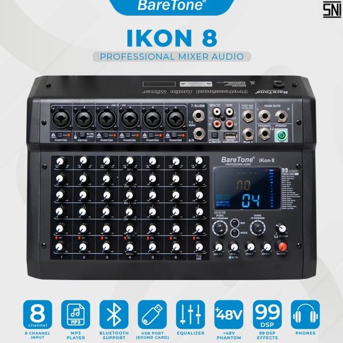 Mixer Audio BareTone IKON 8 - Professional MIxer 8 channel