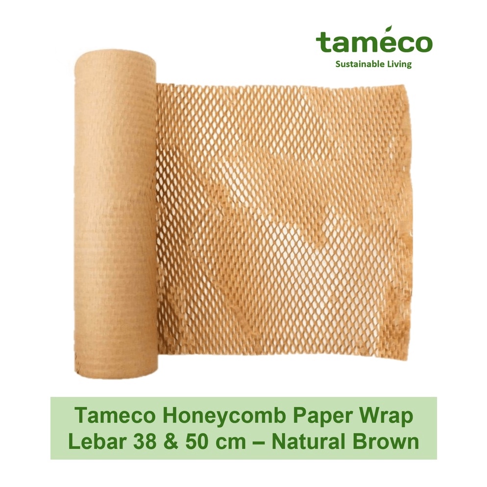 

[SDT] (5M & 10M)[Lebar 38cm & 50cm] Tameco Honeycomb Paper Wrap - Natural Brown - Eco Friendly 7864