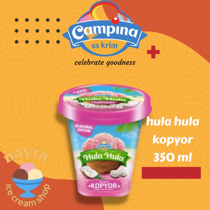 Terlaris Hulahoop Campina Ice Cream Hula Hula Kopyor 350 Ml