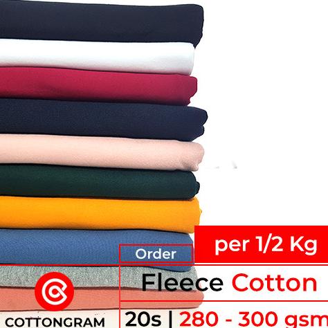 ~~~~~] Kain Fleece Cotton Combed Kiloan Bahan Sweater Hoodie per Setengah Kg