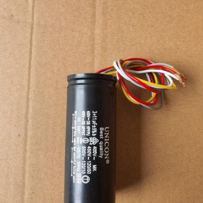 ;&;&;&;&] Capasitor DOUBLE 11uf + 3uf 5% Kapasitor sharp 11- 3 MIKRO