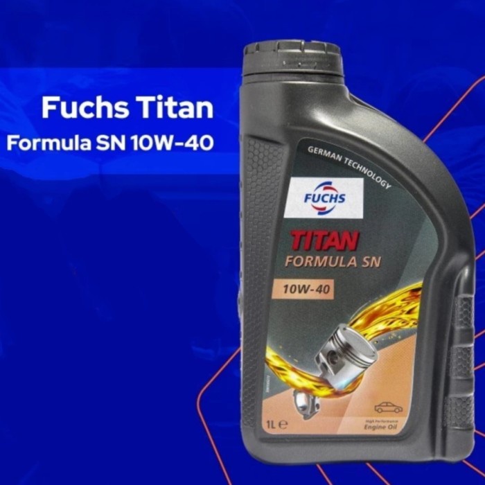 Oli Mesin FUCHS TITAN 10W40/10W-40 Api SN (1L/1 Liter)