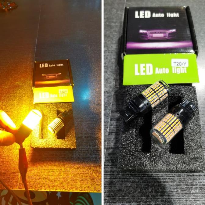 Led T20 (gepeng) isi 2pcs / led 144 super bright led ritting sein