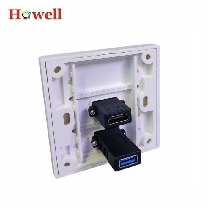 Howell Wall Face Plate / Outlat Socket Usb + Hdmi