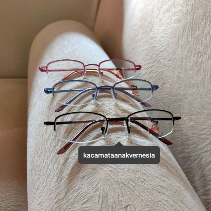 ✨ Kacamata Vernesia ✨Frame Kacamata Minus Anak Laki Perempuan Lensa Anti Radiasi