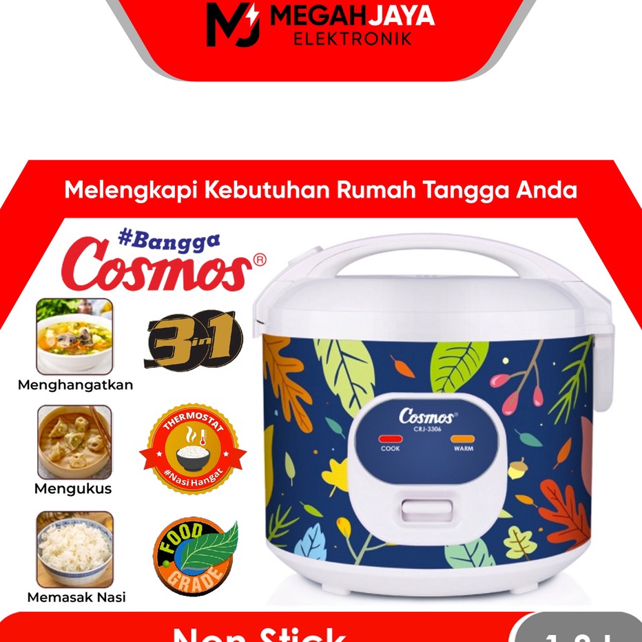 Stock Banyak COSMOS RICE COOKER / MAGIC COM CRJ 3306 / CRJ-3306 / CRJ3305 / CRJ 3305 / CRJ-3305 (1,8