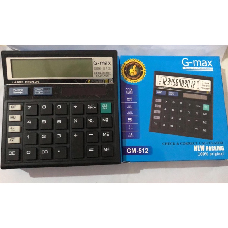 

Terbaru [400gr] E086 | KALKULATOR G MAX 512 | Alat hitung 12 DIGIT / KALKULATOR MEJA HITAM MURAH GZD