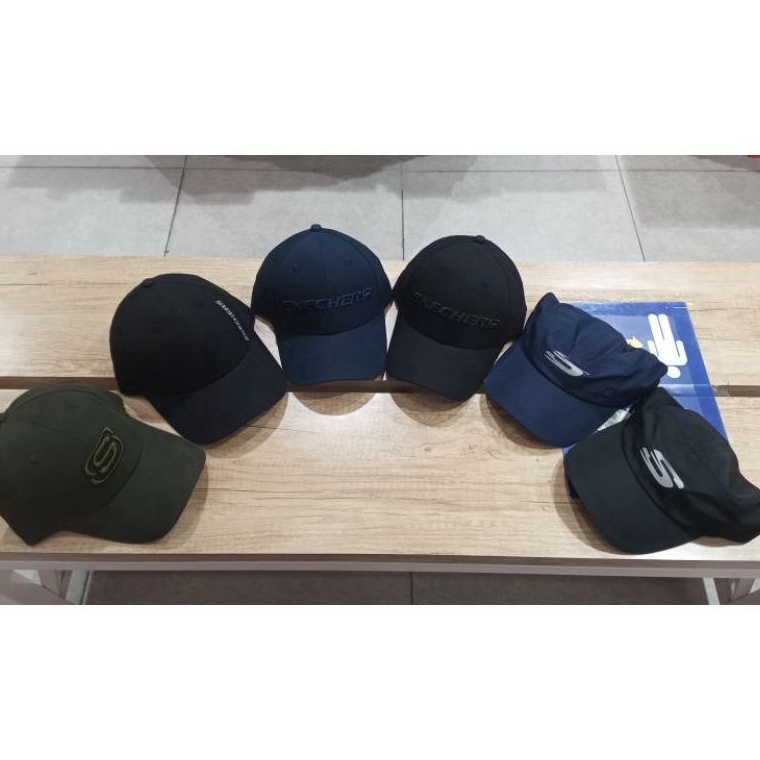 Terlarisss.. Ori Sale Sport Station Topi Skechers Army Hitam CND