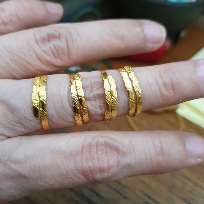 NEWPRODUK CINCIN SUSUN 1GR 1 GRAM 1G 24K 24KARAT 24 KARAT 99% EMAS ASLI 1GR GOLD 