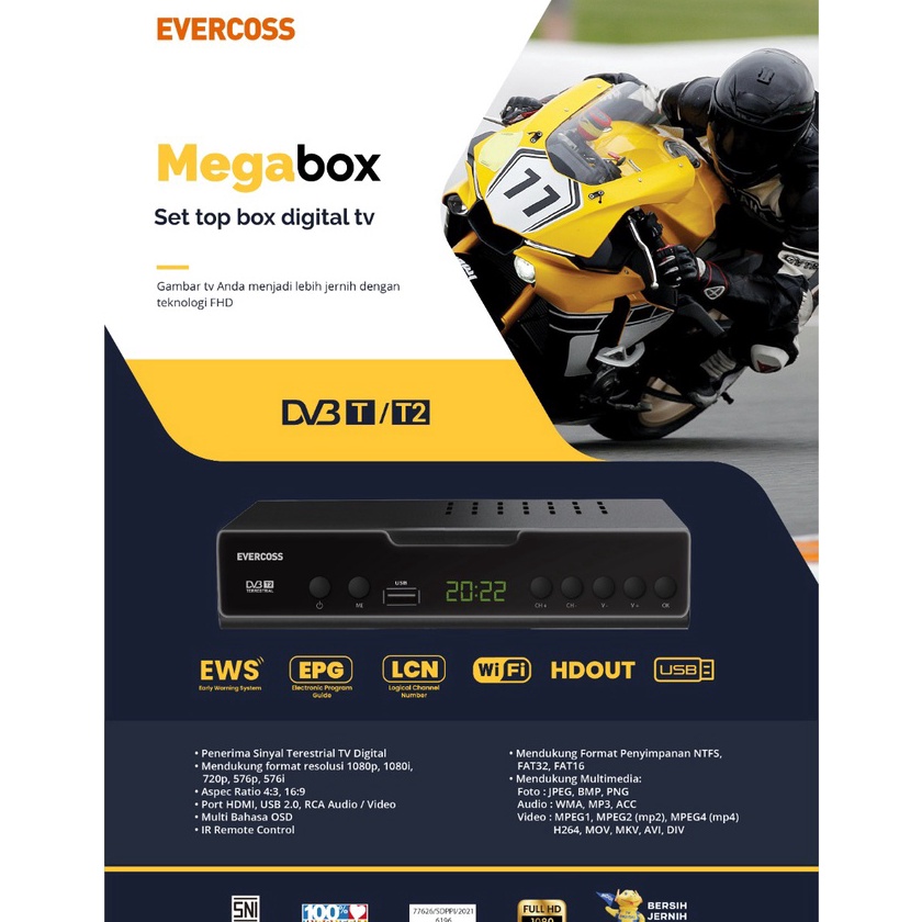 Grosir Evercoss STB Set Top Box Pro Digital TV Receiver Full HD - STB Murah Harga Promo