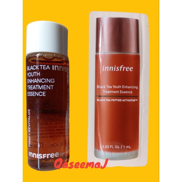 INNISFREE BLACK TEA YOUTH ENHANCING ESSENCE TRAVEL KIT 25ML