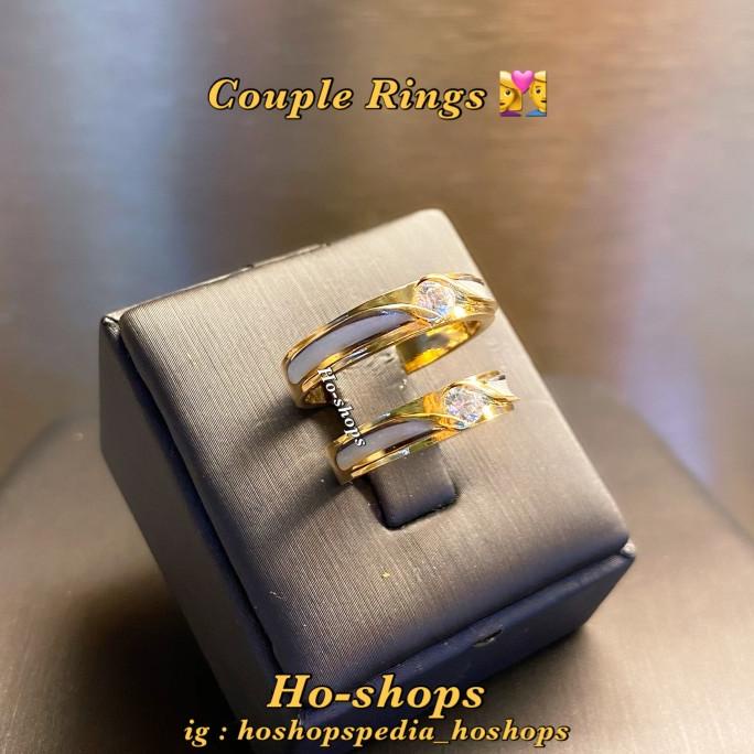 Cincin Nikah / Sepasang / Couple Ring Mas Kuning Kadar 700 Asli Emas